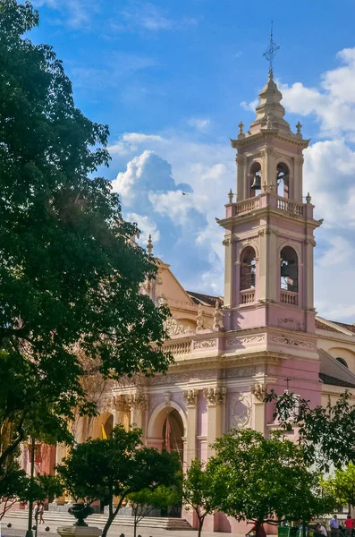 Foto Arquitectura Belleza Basílica Catedral Plaza Central Salta Argentina — Foto de Stock