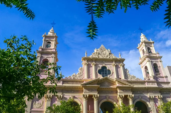 Foto Arquitectura Belleza Basílica Catedral Plaza Central Salta Argentina — Foto de Stock