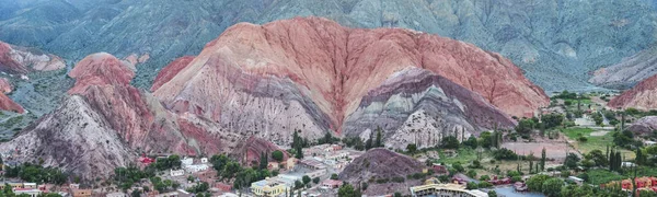 Stock Photo Houses Village Purmamarca Jujuy Argentina Landscape Colored Mountains — Stock Photo, Image