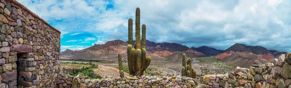 Foto Panoramica Del Sito Archeologico Pucara Tilcara Antiche Rovine Pre — Foto Stock