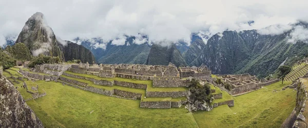 Panoramablick Auf Machu Picchu Verlor Stadt Von Der Inka Zivilisation — Stockfoto