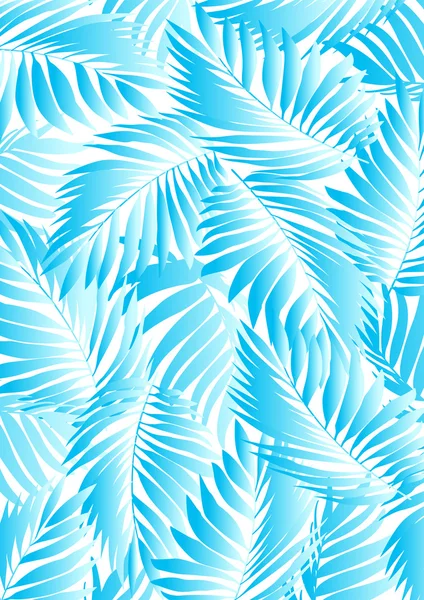 Feuilles d'aqua tropicales sur fond blanc — Image vectorielle