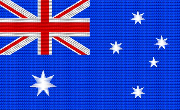 Patrón de diseño de bordado de bandera australiana — Vector de stock