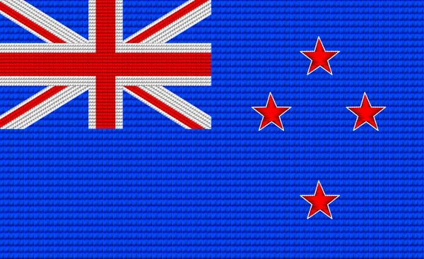 Neues Muster für Flaggenstickereien in Zealand — Stockvektor