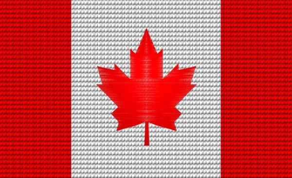 Canada flag embroidery design pattern — Stock Vector