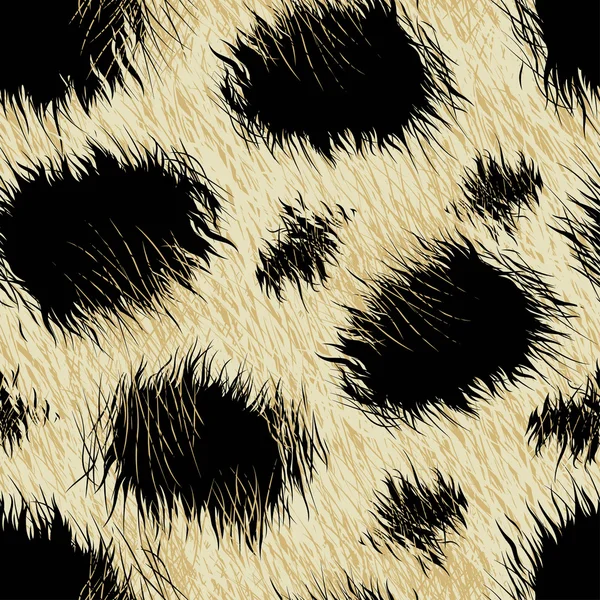 Leopard spots fur in a seamless pattern — Stock Vector