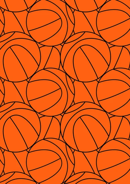 Patrón de repetición baloncesto — Archivo Imágenes Vectoriales