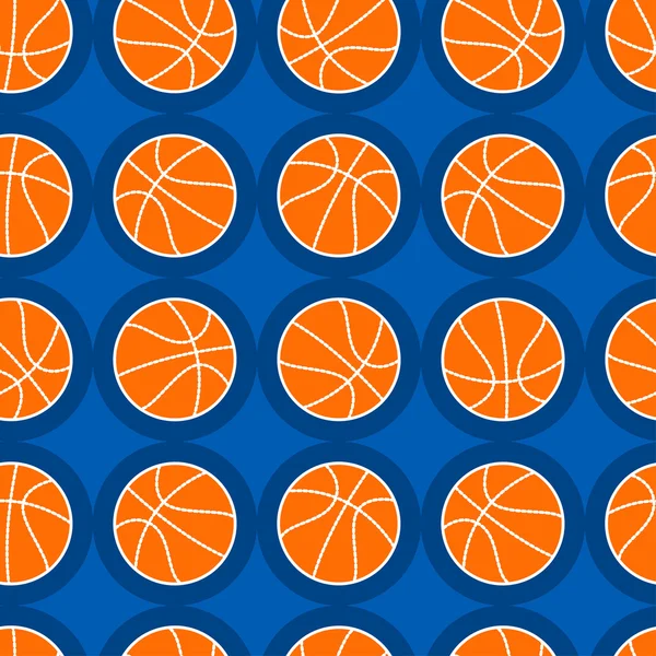 Baloncesto deportes patrón sin costura — Vector de stock