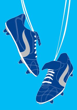 Mavi futbol ayakkabıları