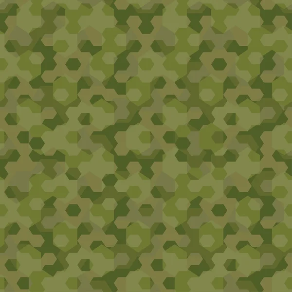 Camouflage géométrique hexagone fond motif sans couture — Image vectorielle