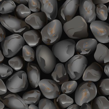 Small rocks in a seamless pattern clipart