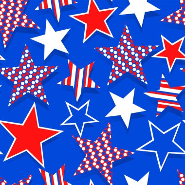 Stars and stripes seamless modeli