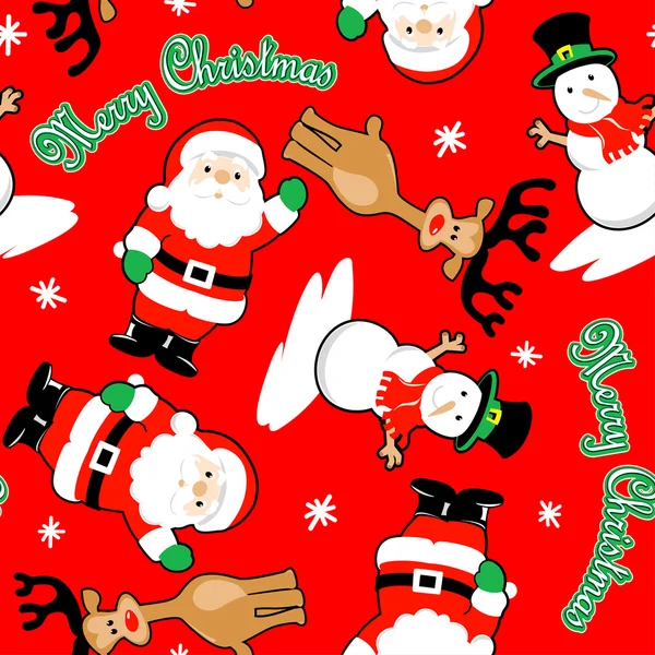 Noel Baba ve arkadaş neşeli Noel seamless modeli