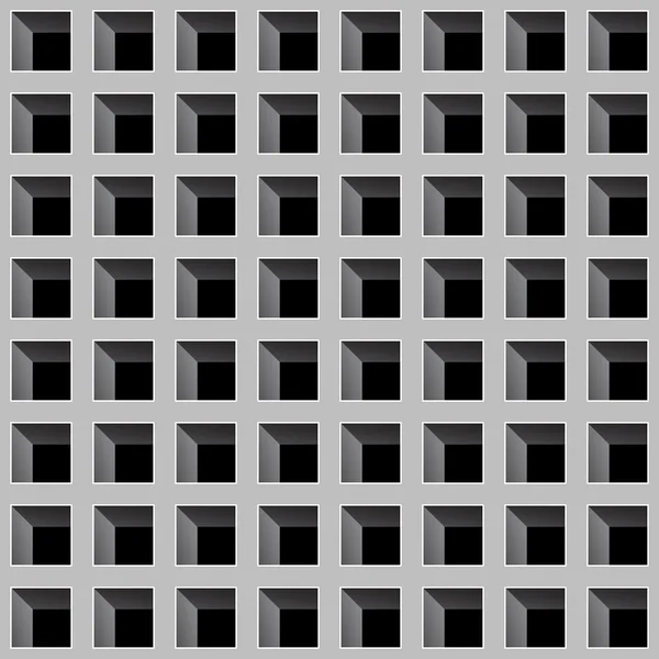 Maille carrée argentée dans un motif sans couture — Image vectorielle