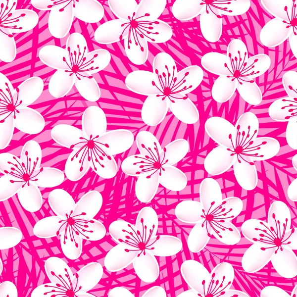 Kleine witte tropische frangipani naadloze patroon — Stockvector