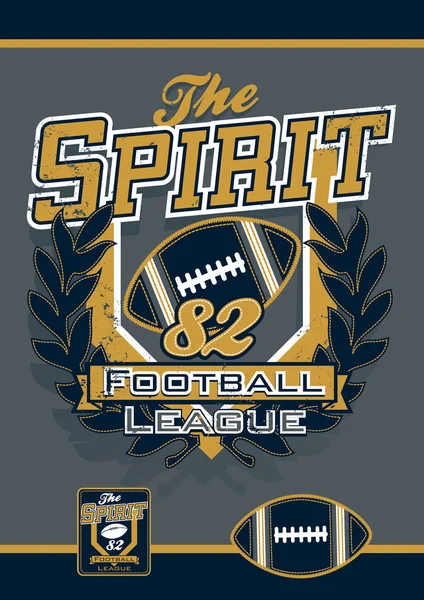 The spirit football sports league — Stock Vector