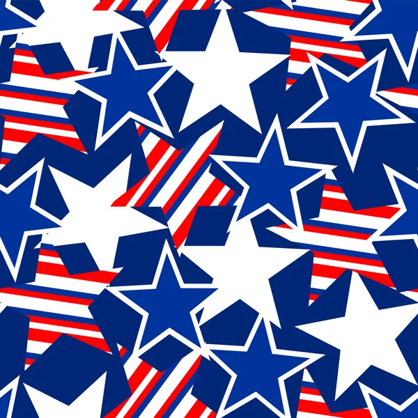 USA stars and stripes seamless pattern — Stock Vector