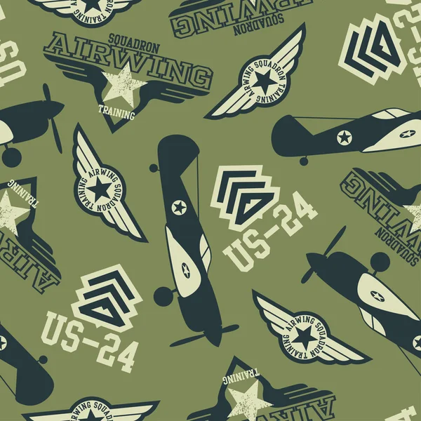 WW2 lotniczego eskadry wzór — Wektor stockowy