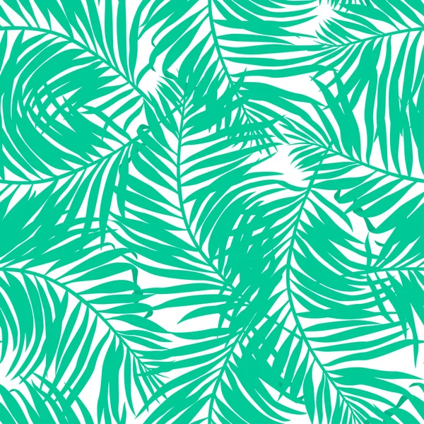 Tropical palmiers luxuriants motif sans couture — Image vectorielle