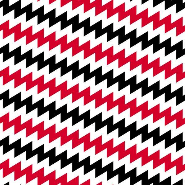 Червоний чорний і білий діагональні chevron безшовні візерунком — стоковий вектор