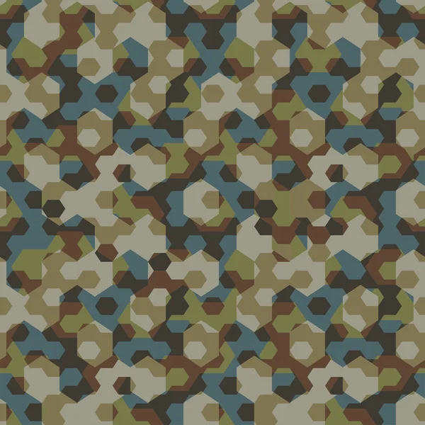 Stedelijke camouflage geometrische zeshoek naadloze patroon — Stockvector