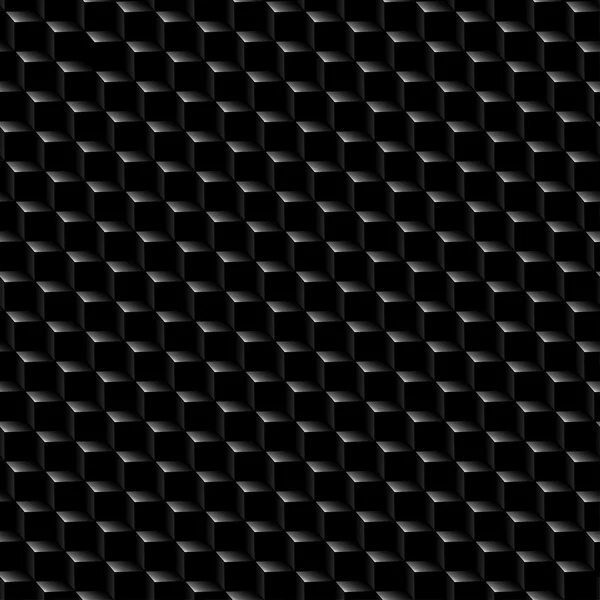 黒のグラファイト立方体テクスチャのシームレス パターン — ストックベクタ
