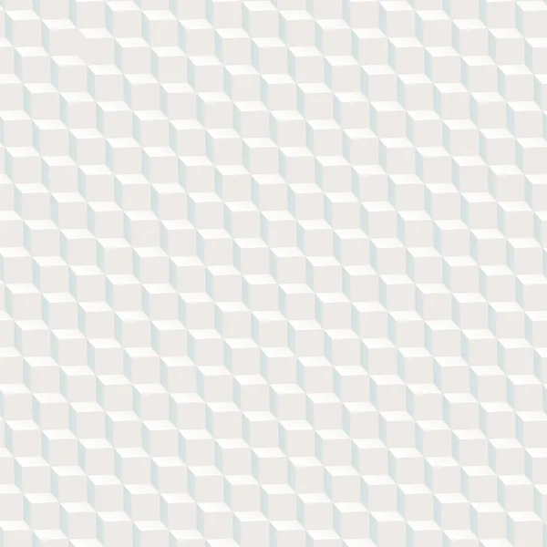 Patrón sin costuras de textura cúbica blanca con sombra azul — Vector de stock