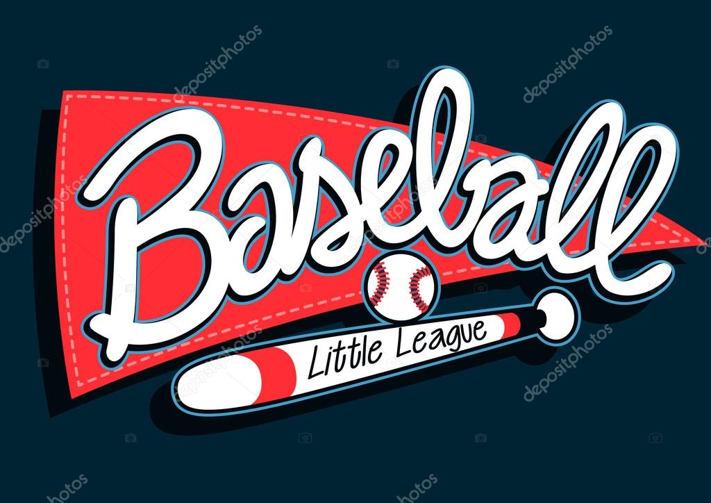 Baseball league childrens banner background