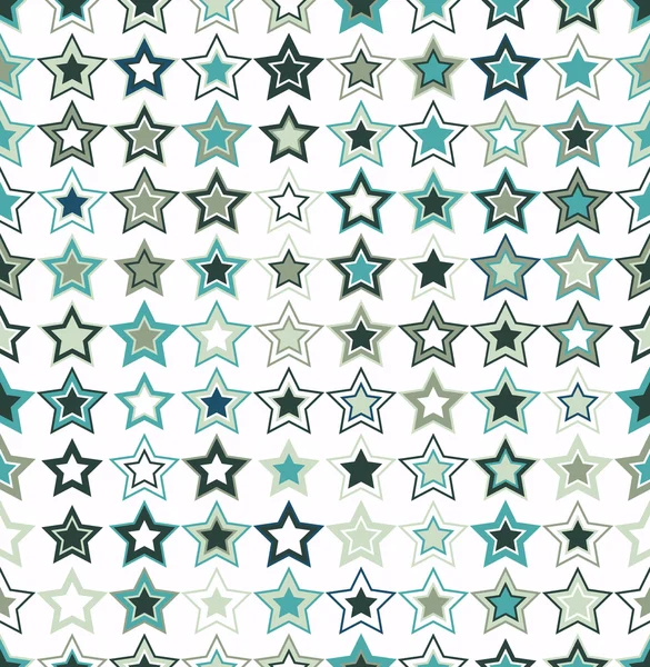ベクトルシームレスパターン。幾何学的シームレスパターン。異なるサイズと異なる色の星。パターン要素は白い背景に配置されます。モダンパターン. — ストックベクタ