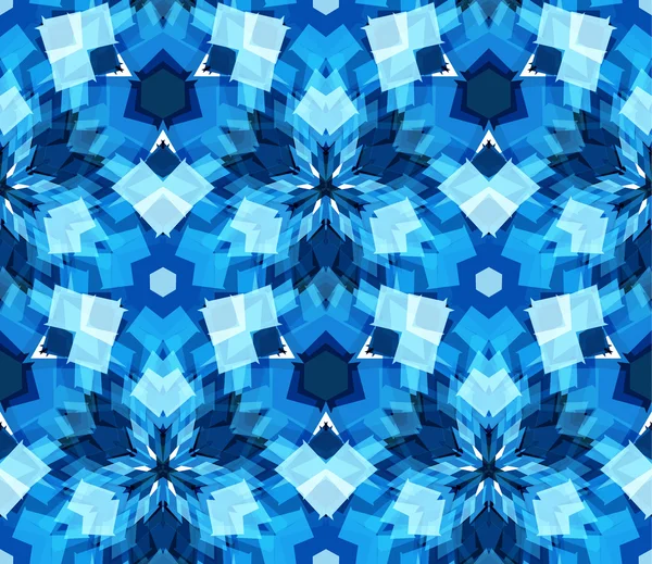 Сине-бело-голубой узор. Бесшовный узор, состоящий из цветных абстрактных элементов, расположенных на белом фоне . — стоковый вектор