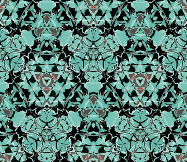 Kaléidoscope motif sans couture. Composé d'éléments abstraits de couleur . — Image vectorielle