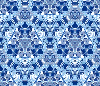 Mavi kaleydoskop seamless modeli