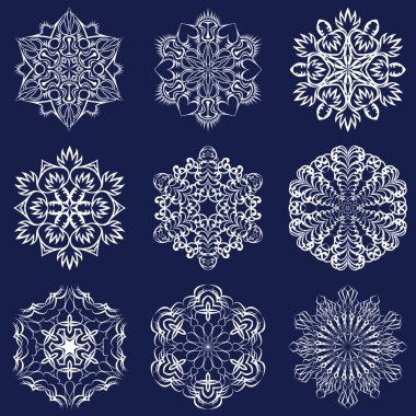 kar taneleri Noel kış tasarımı için ayarla