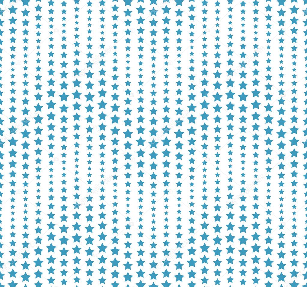 Seamless pattern on white background. Has the shape of a wave. Consists of geometric elements in blue.