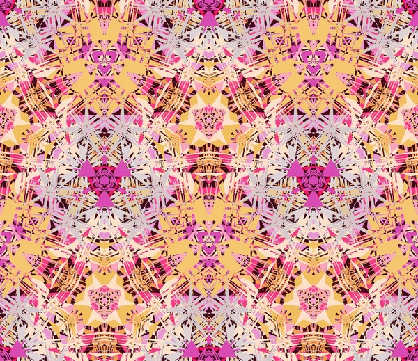 Seamless pattern composed of color abstract elements located on vinous background — Wektor stockowy