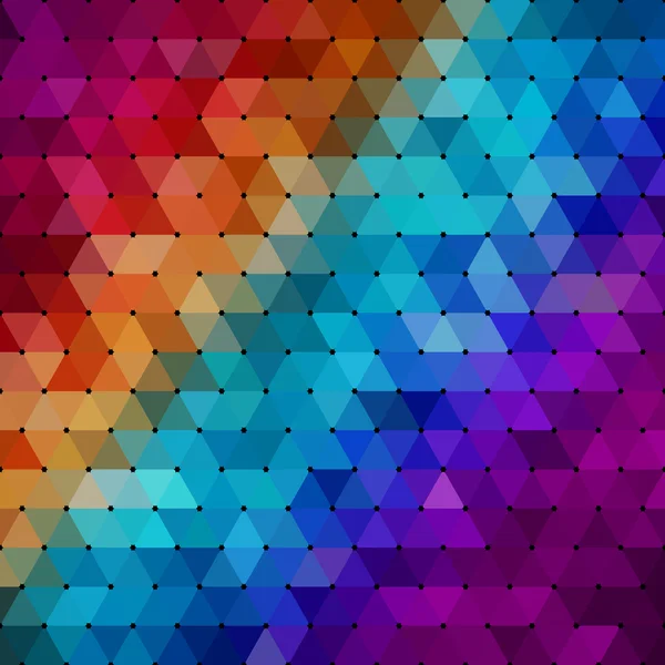 Abstract geometrical multicolored background consisting of triangular elements. For your design. — ストックベクタ
