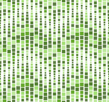 Seamless pattern on white background. Has the shape of a wave. Consists of geometric elements in green.