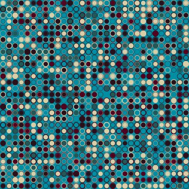 Vektör arka plan. Arka planda aquamarine düzenlenmiş geometrik öğelerden oluşur. Öğeleri bir dairesel şekil ve farklı renk var. Renkli mozaik arka plan.