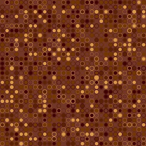 抽象的な背景のベクトル。幾何学的な要素の茶色の背景上に配置で構成されます。要素には、円形の形状と異なる色があります。カラフルなモザイクの背景. — ストックベクタ