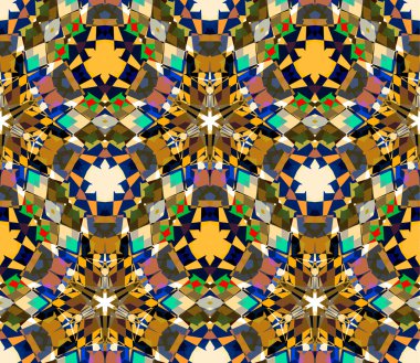 Dikişsiz desen soyut öğeler beyaz arka plan üzerinde bulunan renk oluşur. Doku, desen ve sanatsal kompozisyonlar için tasarım öğesi olarak yararlı.