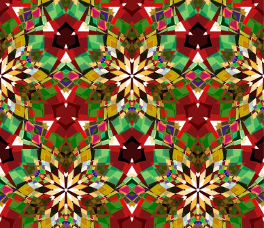 Renkli çiçek Dürbünü seamless modeli. Dikişsiz desen soyut öğeler beyaz arka plan üzerinde bulunan renk oluşur. Doku, desen ve sanatsal kompozisyonlar için tasarım öğesi olarak yararlı.