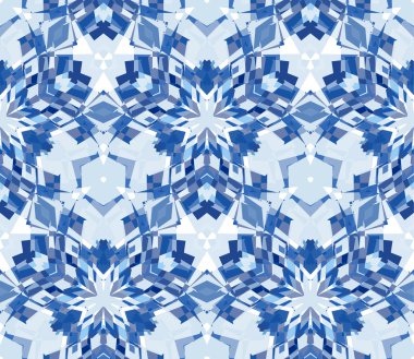 Mavi seamless modeli. Dikişsiz desen soyut öğeler beyaz arka plan üzerinde bulunan renk oluşur. Doku, desen ve sanatsal kompozisyonlar için tasarım öğesi olarak yararlı.