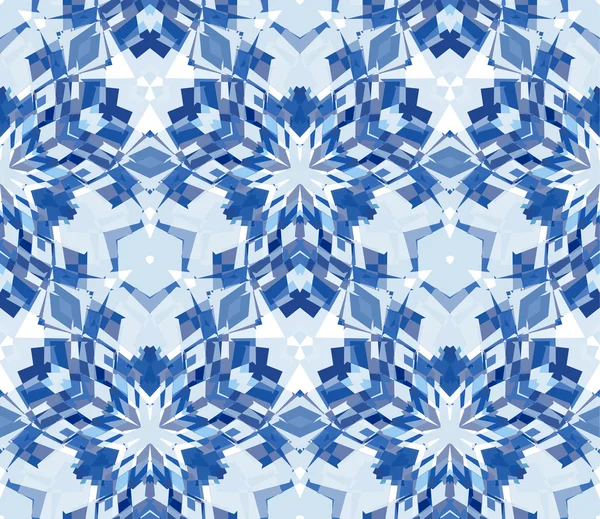 Blue seamless pattern. Seamless pattern composed of color abstract elements located on white background. Useful as design element for texture, pattern and artistic compositions. — Stock Vector