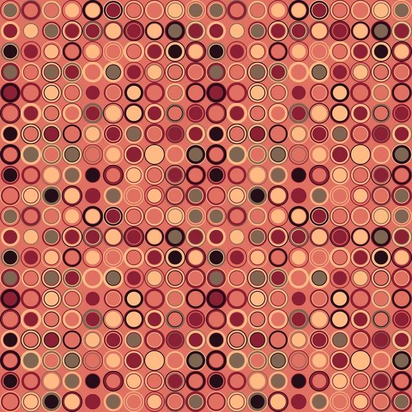 Vector seamless pattern. Consists of geometric elements arranged on pink background.The elements have round shape and different color. — Stockový vektor