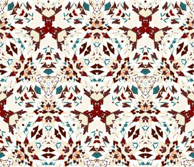 Dikişsiz desen soyut öğeler beyaz arka plan üzerinde bulunan renk oluşur. Doku, desen ve sanatsal kompozisyonlar için tasarım öğesi olarak yararlı.