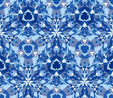 Mavi seamless modeli. Dikişsiz desen soyut öğeler beyaz arka plan üzerinde bulunan renk oluşur. Doku, desen ve sanatsal kompozisyonlar için tasarım öğesi olarak yararlı.