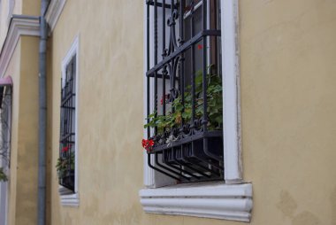 Kamenets-Podolsk şehri, merkez, modern tarzda restore edilmiş evler., 