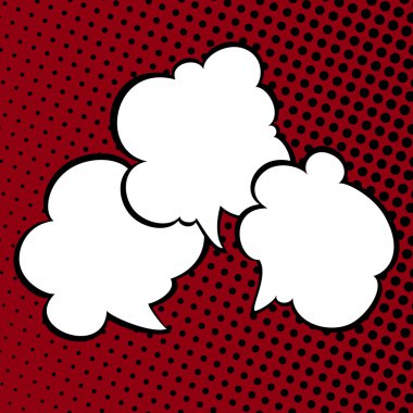 Pop sanat arka plan üzerinde konuşma balonları