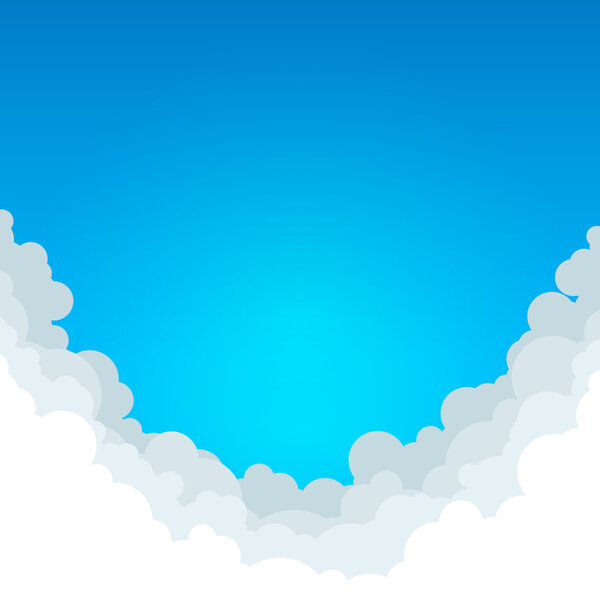 Abstract Blue Background with Clouds