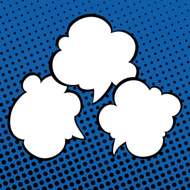 Pop sanat arka plan üzerinde konuşma balonları